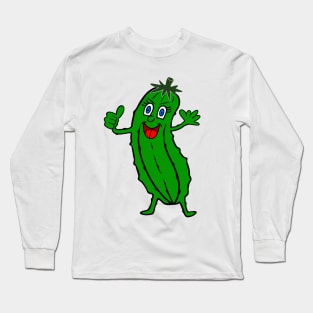 FUNNY Food Dill Pickle Positive Vibes Long Sleeve T-Shirt